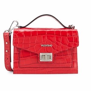Valentino Titti Embossed Leather Crossbody Bag